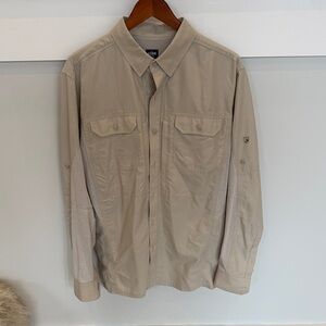 Kuhl Light Tan Shirt Performance Button Down sz L